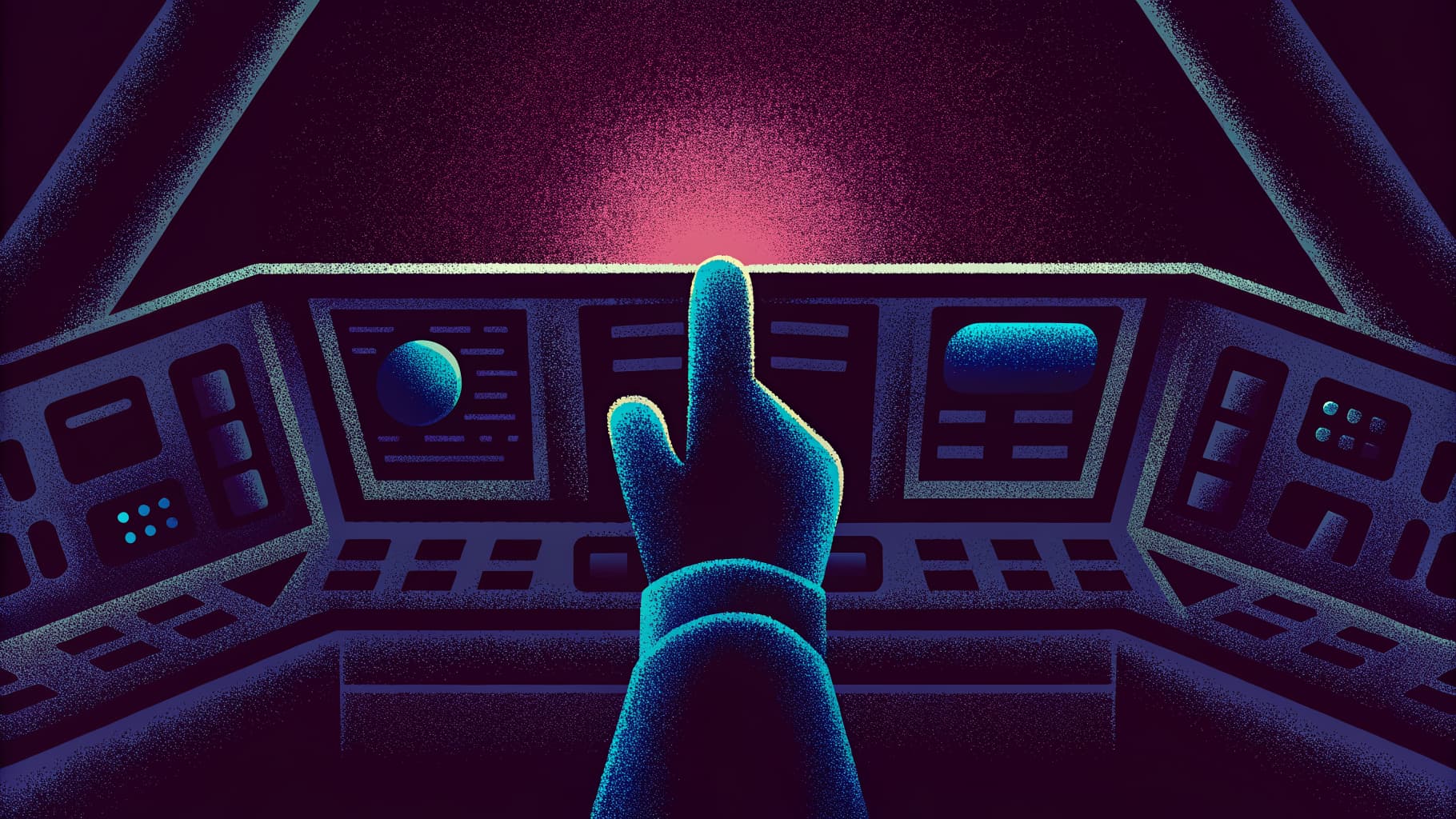 Abstract agents illustration in the FunnelFizz brand palette